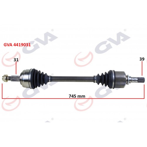 KOMPLE AKS SOL MASTER 3-MOVANO 2.3 DCİ 6 VİTES 10- 745mm KOMPLE AKS SOL MASTER 3-MOVANO 2.3 DCİ 6 VİTES 10- 745mm
