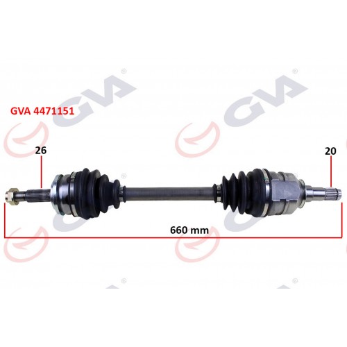 KOMPLE AKS SOL AURIS-COROLLA E15 1.4D 07-11 660mm KOMPLE AKS SOL AURIS-COROLLA E15 1.4D 07-11 660mm