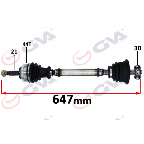 KOMPLE AKS SOL MEGANE I 1.4/1.6 96-03 ABS Lİ 44DİŞ 647mm KOMPLE AKS SOL MEGANE I 1.4/1.6 96-03 ABS Lİ 44DİŞ 647mm