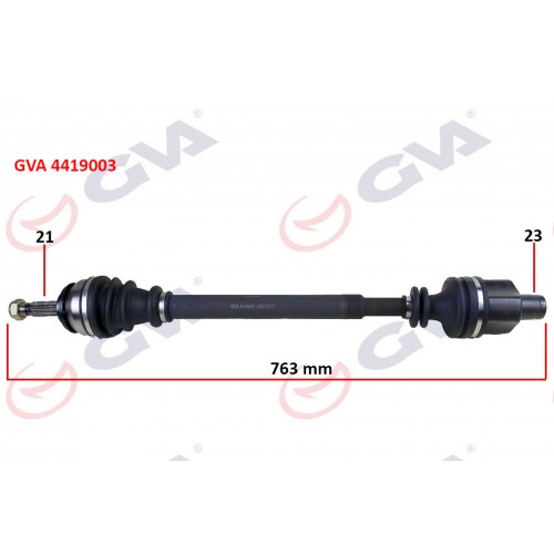 KOMPLE AKS SAĞ DACIA LOGAN-SANDERO 1.4-1.6 04-12 763mm KOMPLE AKS SAĞ DACIA LOGAN-SANDERO 1.4-1.6 04-12 763mm