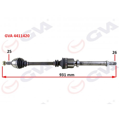 KOMPLE AKS SAĞ MEGANE 3-FLUENCE 1.5 DCİ 6 VİTES 09 931mm KOMPLE AKS SAĞ MEGANE 3-FLUENCE 1.5 DCİ 6 VİTES 09 931mm