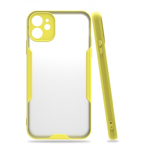 Newface iPhone 11 Kılıf Platin Silikon - Sarı Newface iPhone 11 Kılıf Platin Silikon - Sarı
