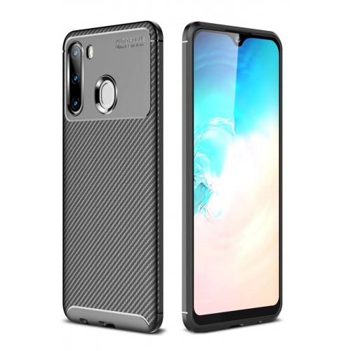 Newface Samsung Galaxy A21 Kılıf Focus Karbon Silikon - Siyah Newface Samsung Galaxy A21 Kılıf Focus Karbon Silikon - Siyah