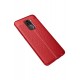 Newface Xiaomi Redmi Note 9 Kılıf Focus Derili Silikon - Kırmızı Newface Xiaomi Redmi Note 9 Kılıf Focus Derili Silikon - Kırmızı