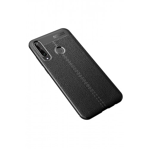 Newface Huawei Y6P Kılıf Focus Derili Silikon - Siyah Newface Huawei Y6P Kılıf Focus Derili Silikon - Siyah
