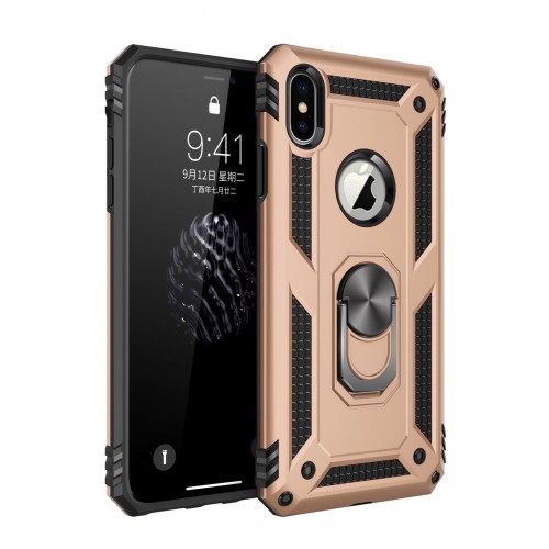 Newface iPhone XS Kılıf Sofya Yüzüklü Silikon Kapak - Gold Newface iPhone XS Kılıf Sofya Yüzüklü Silikon Kapak - Gold