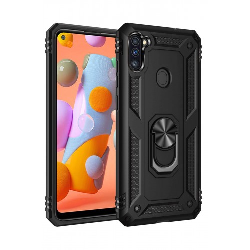 Newface Samsung Galaxy M11 Kılıf Sofya Yüzüklü Silikon Kapak - Siyah Newface Samsung Galaxy M11 Kılıf Sofya Yüzüklü Silikon Kapak - Siyah