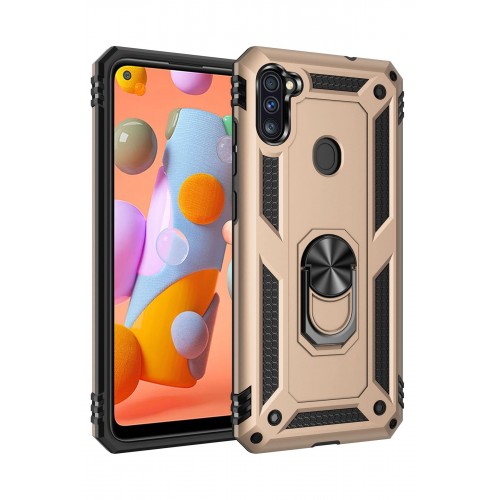 Newface Samsung Galaxy M11 Kılıf Sofya Yüzüklü Silikon Kapak - Gold Newface Samsung Galaxy M11 Kılıf Sofya Yüzüklü Silikon Kapak - Gold