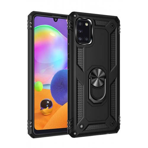 Newface Samsung Galaxy A31 Kılıf Sofya Yüzüklü Silikon Kapak - Siyah Newface Samsung Galaxy A31 Kılıf Sofya Yüzüklü Silikon Kapak - Siyah