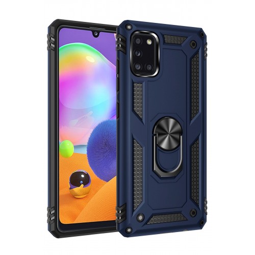 Newface Samsung Galaxy A31 Kılıf Sofya Yüzüklü Silikon Kapak - Lacivert Newface Samsung Galaxy A31 Kılıf Sofya Yüzüklü Silikon Kapak - Lacivert