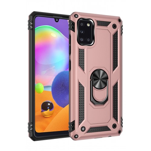 Newface Samsung Galaxy A31 Kılıf Sofya Yüzüklü Silikon Kapak - Rose Newface Samsung Galaxy A31 Kılıf Sofya Yüzüklü Silikon Kapak - Rose