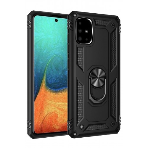 Newface Samsung Galaxy A71 Kılıf Sofya Yüzüklü Silikon Kapak - Siyah Newface Samsung Galaxy A71 Kılıf Sofya Yüzüklü Silikon Kapak - Siyah