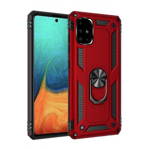 Newface Samsung Galaxy A71 Kılıf Sofya Yüzüklü Silikon Kapak - Kırmızı Newface Samsung Galaxy A71 Kılıf Sofya Yüzüklü Silikon Kapak - Kırmızı