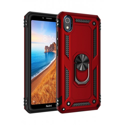 Newface Xiaomi Redmi 7A Kılıf Sofya Yüzüklü Silikon Kapak - Kırmızı Newface Xiaomi Redmi 7A Kılıf Sofya Yüzüklü Silikon Kapak - Kırmızı