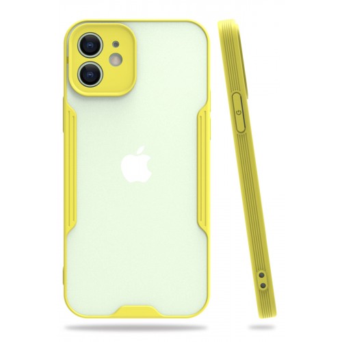Newface iPhone 12 Mini Kılıf Platin Silikon - Sarı Newface iPhone 12 Mini Kılıf Platin Silikon - Sarı