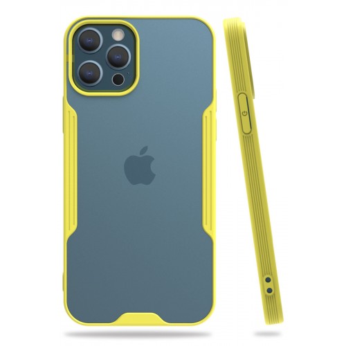 Newface iPhone 12 Pro Max Kılıf Platin Silikon - Sarı Newface iPhone 12 Pro Max Kılıf Platin Silikon - Sarı