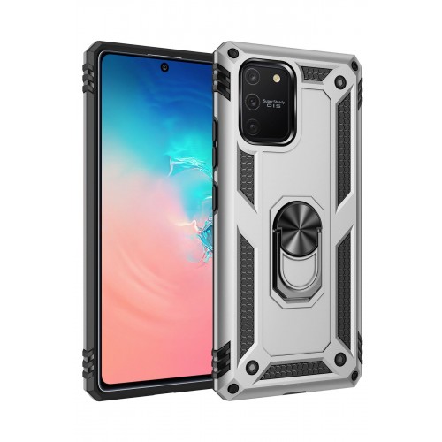Newface Samsung Galaxy A81 / Note 10 Lite Kılıf Sofya Yüzüklü Silikon Kapak - Gümüş Newface Samsung Galaxy A81 / Note 10 Lite Kılıf Sofya Yüzüklü Silikon Kapak - Gümüş