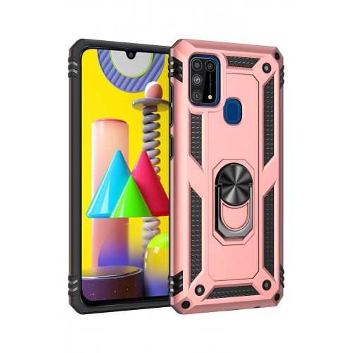 Newface Samsung Galaxy M31 Kılıf Sofya Yüzüklü Silikon Kapak - Rose Newface Samsung Galaxy M31 Kılıf Sofya Yüzüklü Silikon Kapak - Rose