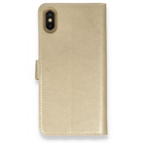 Newface iPhone XS Max Kılıf Trend S Plus Kapaklı Kılıf - Gold Newface iPhone XS Max Kılıf Trend S Plus Kapaklı Kılıf - Gold