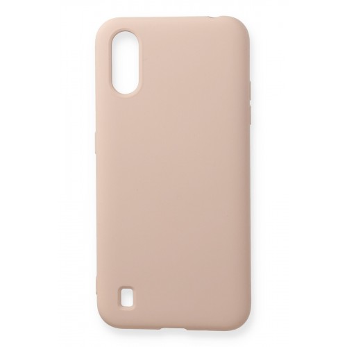 Newface Samsung Galaxy A01 Kılıf Nano içi Kadife Silikon - Pudra Newface Samsung Galaxy A01 Kılıf Nano içi Kadife Silikon - Pudra