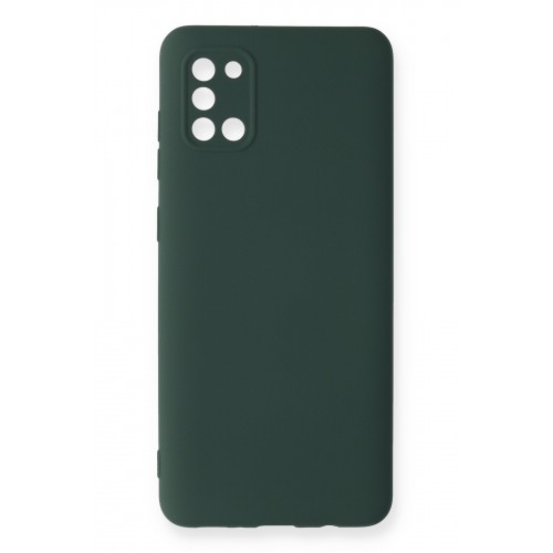 Newface Samsung Galaxy A31 Kılıf Nano içi Kadife Silikon - Koyu Yeşil Newface Samsung Galaxy A31 Kılıf Nano içi Kadife Silikon - Koyu Yeşil