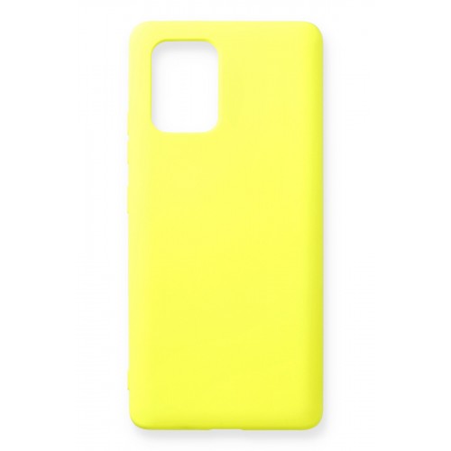 Newface Samsung Galaxy A91 / S10 Lite Kılıf Nano içi Kadife Silikon - Sarı Newface Samsung Galaxy A91 / S10 Lite Kılıf Nano içi Kadife Silikon - Sarı