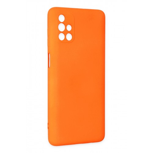 Newface Samsung Galaxy M51 Kılıf Nano içi Kadife Silikon - Turuncu Newface Samsung Galaxy M51 Kılıf Nano içi Kadife Silikon - Turuncu