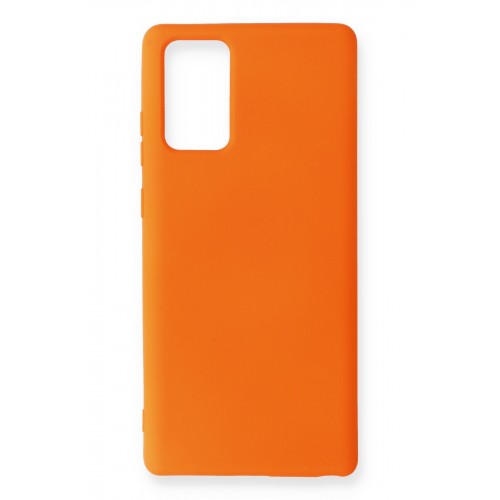 Newface Samsung Galaxy Note 20 Kılıf Nano içi Kadife Silikon - Turuncu Newface Samsung Galaxy Note 20 Kılıf Nano içi Kadife Silikon - Turuncu
