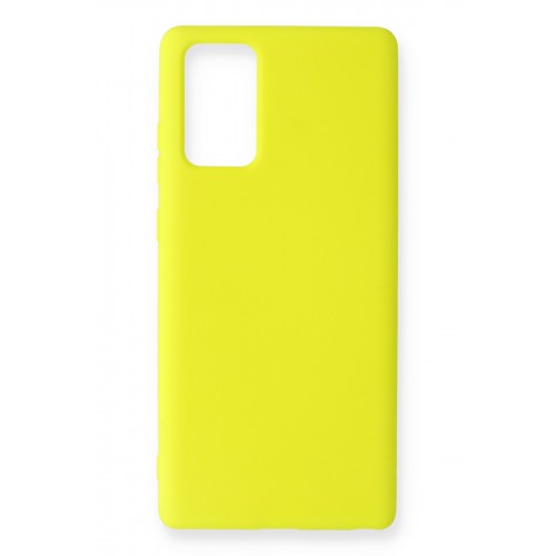 Newface Samsung Galaxy Note 20 Kılıf Nano içi Kadife Silikon - Sarı Newface Samsung Galaxy Note 20 Kılıf Nano içi Kadife Silikon - Sarı