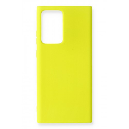 Newface Samsung Galaxy Note 20 Ultra Kılıf Nano içi Kadife Silikon - Sarı Newface Samsung Galaxy Note 20 Ultra Kılıf Nano içi Kadife Silikon - Sarı