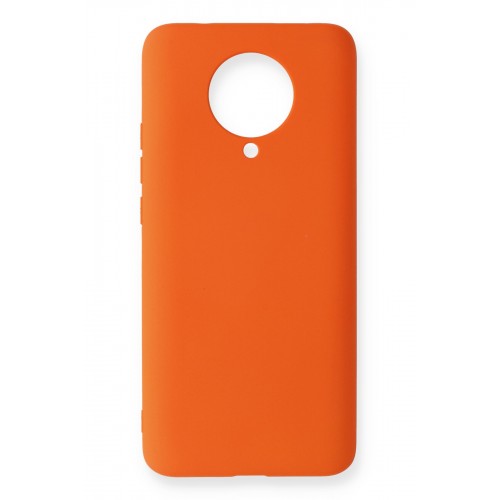 Newface Xiaomi Redmi K30 Pro Kılıf Nano içi Kadife  Silikon - Turuncu