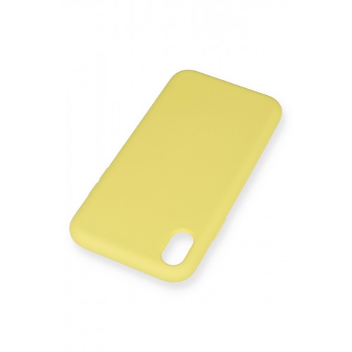 Newface iPhone XR Kılıf Nano içi Kadife Silikon - Sarı Newface iPhone XR Kılıf Nano içi Kadife Silikon - Sarı