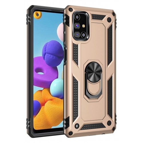 Newface Samsung Galaxy M51 Kılıf Sofya Yüzüklü Silikon Kapak - Gold Newface Samsung Galaxy M51 Kılıf Sofya Yüzüklü Silikon Kapak - Gold