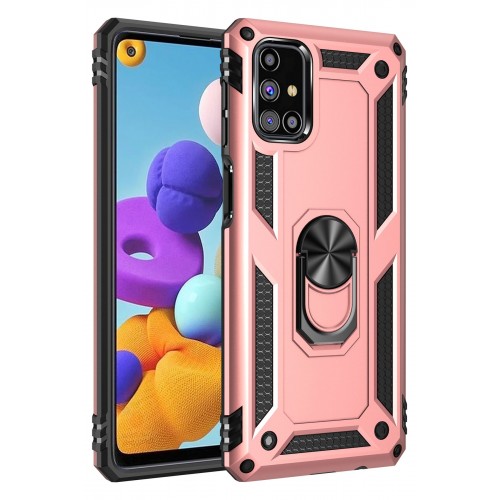 Newface Samsung Galaxy M51 Kılıf Sofya Yüzüklü Silikon Kapak - Rose Newface Samsung Galaxy M51 Kılıf Sofya Yüzüklü Silikon Kapak - Rose