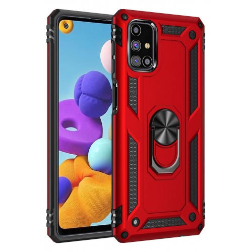 Newface Samsung Galaxy M51 Kılıf Sofya Yüzüklü Silikon Kapak - Kırmızı Newface Samsung Galaxy M51 Kılıf Sofya Yüzüklü Silikon Kapak - Kırmızı