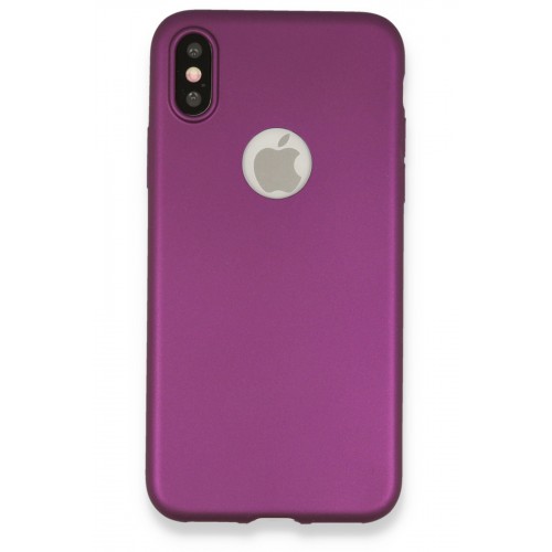 Newface iPhone XS Kılıf Premium Rubber Silikon - Mürdüm Newface iPhone XS Kılıf Premium Rubber Silikon - Mürdüm