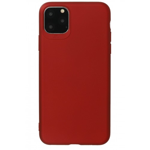 Newface iPhone 11 Pro Max Kılıf Premium Rubber Silikon - Bordo Newface iPhone 11 Pro Max Kılıf Premium Rubber Silikon - Bordo