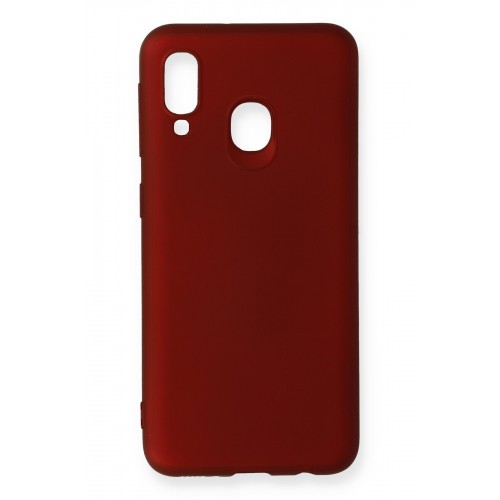 Newface Samsung Galaxy A20E Kılıf Premium Rubber Silikon - Bordo Newface Samsung Galaxy A20E Kılıf Premium Rubber Silikon - Bordo