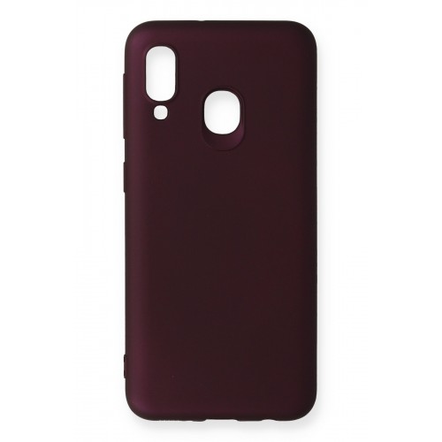 Newface Samsung Galaxy A20E Kılıf Premium Rubber Silikon - Mürdüm Newface Samsung Galaxy A20E Kılıf Premium Rubber Silikon - Mürdüm
