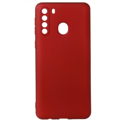 Newface Samsung Galaxy A21 Kılıf Premium Rubber Silikon - Bordo Newface Samsung Galaxy A21 Kılıf Premium Rubber Silikon - Bordo