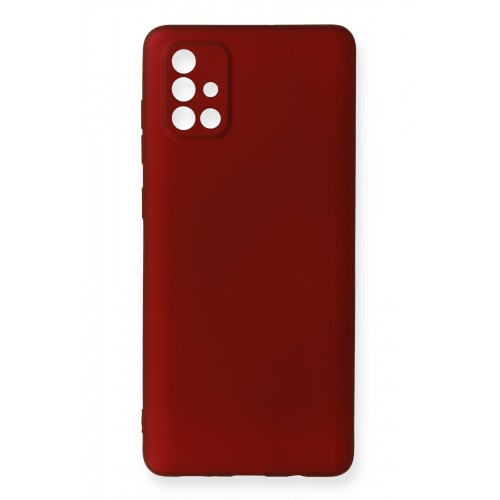 Newface Samsung Galaxy A71 Kılıf Premium Rubber Silikon - Bordo Newface Samsung Galaxy A71 Kılıf Premium Rubber Silikon - Bordo