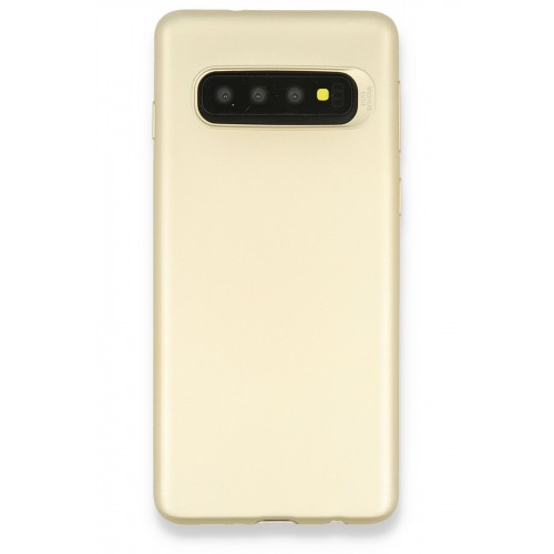 Newface Samsung Galaxy S10 Kılıf Premium Rubber Silikon - Gold Newface Samsung Galaxy S10 Kılıf Premium Rubber Silikon - Gold