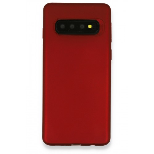 Newface Samsung Galaxy S10 Kılıf Premium Rubber Silikon - Bordo Newface Samsung Galaxy S10 Kılıf Premium Rubber Silikon - Bordo