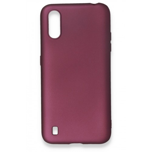 Newface Samsung Galaxy A01 Kılıf Premium Rubber Silikon - Mürdüm Newface Samsung Galaxy A01 Kılıf Premium Rubber Silikon - Mürdüm