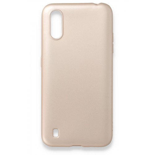 Newface Samsung Galaxy A01 Kılıf Premium Rubber Silikon - Gold Newface Samsung Galaxy A01 Kılıf Premium Rubber Silikon - Gold