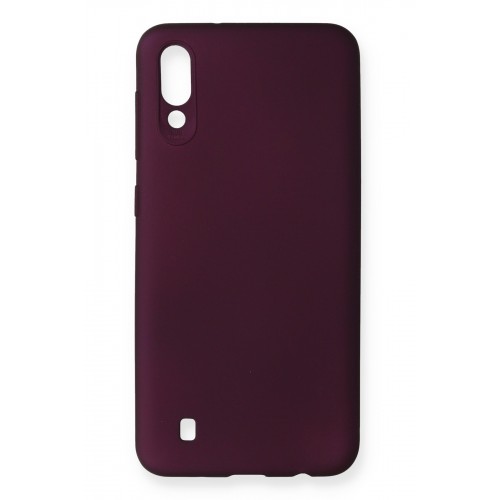 Newface Samsung Galaxy M10 Kılıf Premium Rubber Silikon - Mürdüm Newface Samsung Galaxy M10 Kılıf Premium Rubber Silikon - Mürdüm