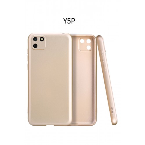 Newface Huawei Y5P Kılıf Premium Rubber Silikon - Gold Newface Huawei Y5P Kılıf Premium Rubber Silikon - Gold