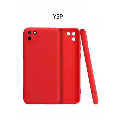 Newface Huawei Y5P Kılıf Premium Rubber Silikon - Kırmızı Newface Huawei Y5P Kılıf Premium Rubber Silikon - Kırmızı
