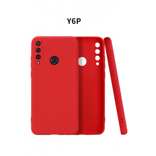 Newface Huawei Y6P Kılıf Premium Rubber Silikon - Kırmızı Newface Huawei Y6P Kılıf Premium Rubber Silikon - Kırmızı