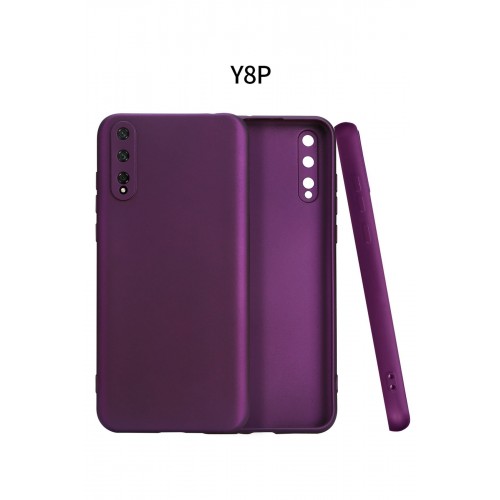 Newface Huawei Y8P Kılıf Premium Rubber Silikon - Mürdüm Newface Huawei Y8P Kılıf Premium Rubber Silikon - Mürdüm